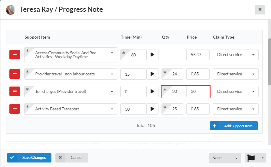 How to Invoice Tolls in Comm.care