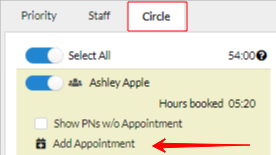 Creating appointments using staff availability